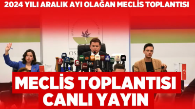 Osmangazi Belediyesi 2024 Yılı Aralık Ayı Olağan Meclis Toplantısı